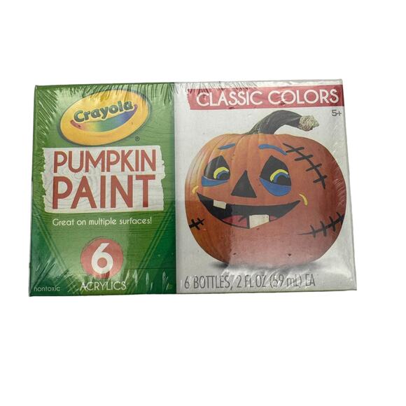 Crayola Pumpkin Paint Kit - 6 Acrylic Colors, Non-Toxic, Craft Set - Picture 1 of 5